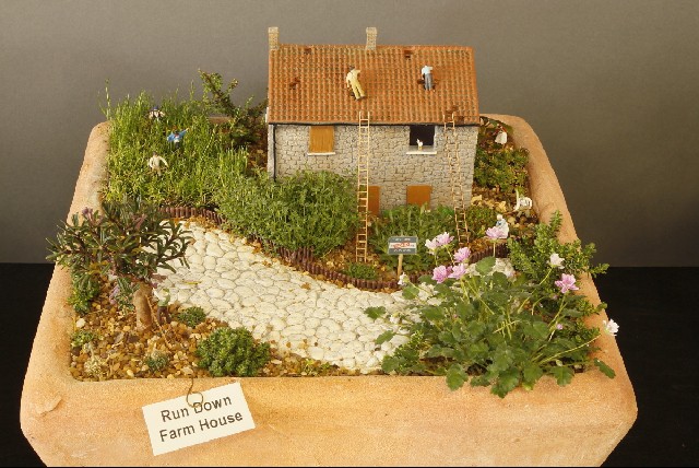 Display of Miniature gardens
